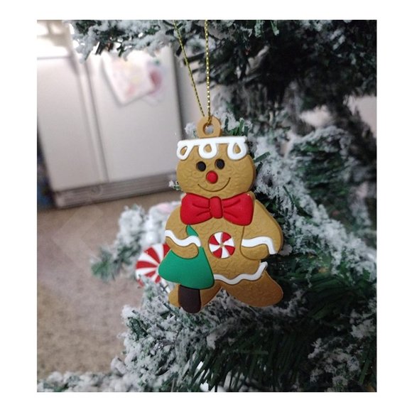 Gingerbread Christmas Ornaments 12pc Holiday Home Decor Xmas Tree Decorations - Picture 5 of 11
